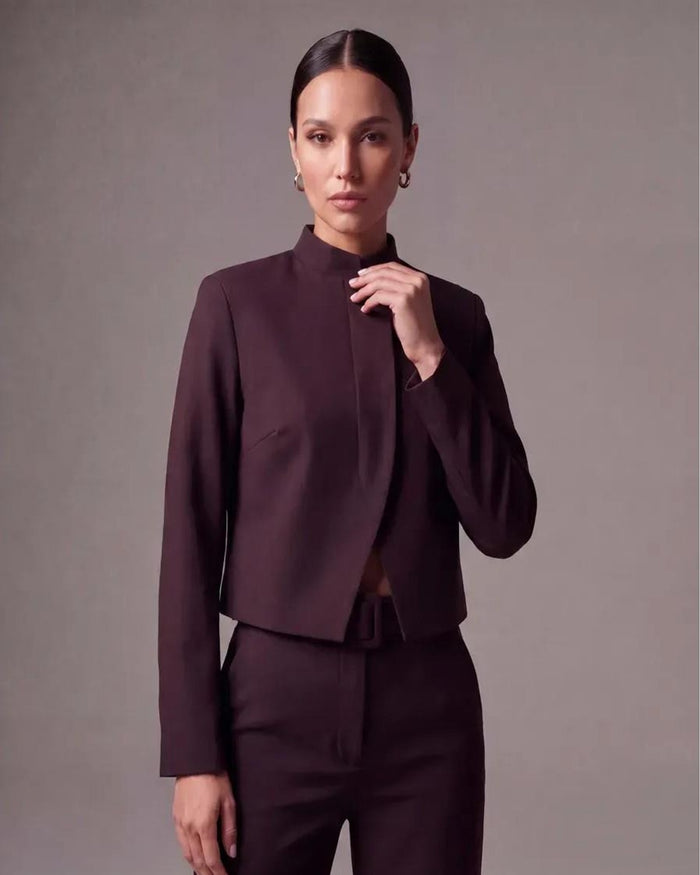 Conjunto de chaqueta y pantalón color chocolate, sastrería SALMOURE